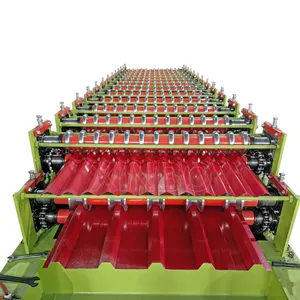 Double Layer Galvanized IBR Trapezoid Corrugated Roofing Sheet Making Roof Iron Sheet Roll Forming Machine