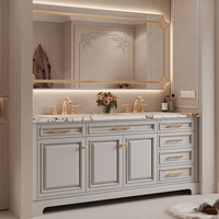 Meuble-lavabo de luxe 2026 à double vasque avec bassin en céramique, personnalisable pour chambre et salle à manger – Meilleures ventes