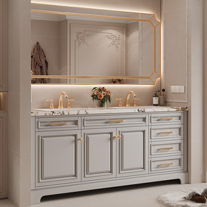 Mobile <span class=keywords><strong>Bagno</strong></span> di Lusso 2026 di Tendenza con Doppio <span class=keywords><strong>Lavabo</strong></span> e <span class=keywords><strong>Mobiletto</strong></span>, <span class=keywords><strong>Lavabo</strong></span> in Ceramica Personalizzabile <span class=keywords><strong>per</strong></span> Camera da Letto e Sala da Pranzo - Product Image 6