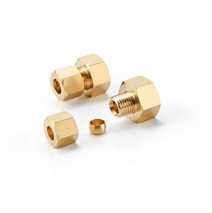 Conector de Compresión de Latón <span class=keywords><strong>para</strong></span> Tubos de 6-12 mm de Diámetro Exterior, Adaptador de Rosca Hembra G1/4, G3/8, G1/2, Ideal <span class=keywords><strong>para</strong></span> Líneas de Agua/<span class=keywords><strong>Gas</strong></span> y Sistemas de Humidificación - Product Image 1