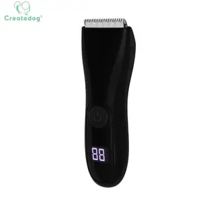 Createdog manscaing Máy cạo râu điện háng tóc tông đơ người đàn ông Clipper không dây không thấm nước cơ thể Tông đơ cho nam giới