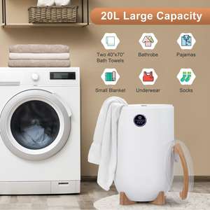 Chauffe-serviettes 20L à écran tactile, minuterie <span class=keywords><strong>4</strong></span> niveaux, chauffe-serviettes écoénergétique au design moderne, seau pour salle de bain, cuisine, salle de sport - Product Image 4
