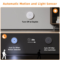 Lampe LED Intelligente RGB à Détecteur de Mouvement, Rechargeable Sans Fil, Magnétique, à Fixation N'importe Où pour Maison, Escalier, Placard, Armoire