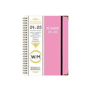 July 2024-June 2025 Week Monthly Plan Calendar Notebook Customisable Branded 2024 Organiser Planner Printed <b>Gift</b> A5 80 Sheets - Product Image 1