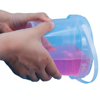 Pot en plastique transparent 1L 2L, récipient alimentaire avec couvercle hermétique pour le stockage du miel et des bonbons, seau en plastique transparent