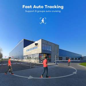 Caméra de sécurité IP PoE HD PTZ 6MP, suivi humain et détection de véhicules, zoom numérique 3X, audio bidirectionnel, <span class=keywords><strong>vision</strong></span> <span class=keywords><strong>nocturne</strong></span> couleur intelligente - Product Image 6