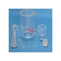 Tube cylindrique à lentille convexe en saphir avec revêtement antireflet, haute résistance mécanique pour usage optique