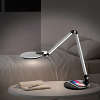 Lampe de bureau sans fil européenne à charge DC, pour chambres, avec gradation progressive simple, moderne, flexible, protectrice des yeux, pour bureaux et études, luminaires LED