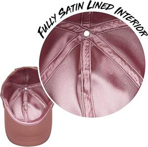 Tùy Chỉnh Của Phụ Nữ Sang Trọng Hiệu Suất Cao Cấp <span class=keywords><strong>Satin</strong></span> Lót Mũ Bóng Chày Trống Nhanh Chóng Làm Khô Có Thể Điều Chỉnh 6 Bảng Điều Chỉnh Không Xây Dai Mũ - Product Image 2
