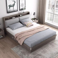 Modernes Hochwertiges Queensize-Bettgestell mit Aufbewahrungsschublade Holzpaneel-Stil Schlafzimmermöbel-Sets für Hotel Apartment Zuhause ISO9001 JMY