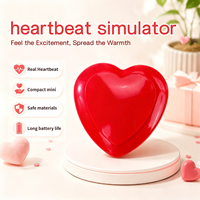 Module simulateur de battement de cœur en ABS rouge certifié CE LVD EMC, boîte sonore pour jouets en peluche, vibration de 15 secondes, 3 piles bouton