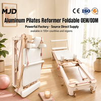 MJD Reformer de Pilates pliable en aluminium rose, machine de fitness pour l'exportation mondiale vers plus de 100 pays, fourni par une usine professionnelle