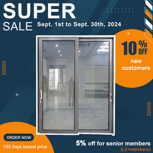 Wanjia ประตูบานเลื่อนกระจกอลูมิเนียมเคลือบสองชั้น4แผงด้านนอก AS2047ประตูระเบียงประตูบานเลื่อน - Product Image 6