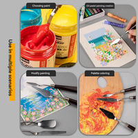 Couteau à palette en acier inoxydable pour gâteaux, peinture à l'huile, artisanat, spatule d'art, racloir pour peinture acrylique et gouache, alimentaire