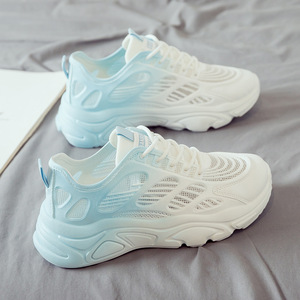 Zapatos Deportivos Casuales Blancos para Mujer, Estilo Verano 2024, con Malla Transpirable y Diseño Hueco, Artículo Popular de Verano - Product Image 1