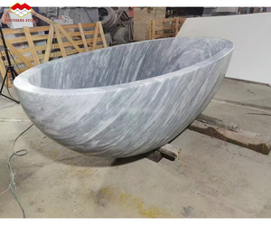 <span class=keywords><strong>Vasca</strong></span> da Bagno in Marmo Bianco di Carrara, Moderna <span class=keywords><strong>Vasca</strong></span> Freestanding in Marmo Massiccio Intagliato, <span class=keywords><strong>Vasca</strong></span> Rotonda per Bagno, Hotel e Progetti di Ville - Product Image 5