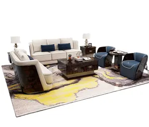 Paslanmaz çelik pirinç altın taban donanma mavi ay kanepe parti salon mobilyası