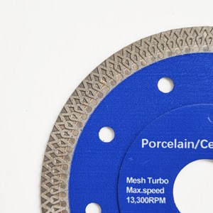 Lame de scie diamantée de qualité industrielle 115/125 mm, revêtement Ti, pour carrelage en porcelaine/céramique, coupe à sec/humide, presse à chaud, pour meuleuse d'angle - Product Image 2