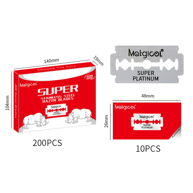 High Quality Super Platinum Double Edge Razor Blades Stainless Steel Coated Safety Razor Blades
