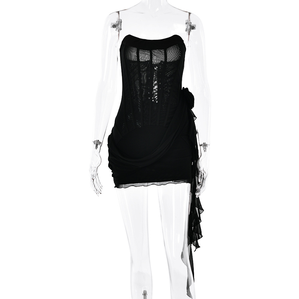white christmas dresses Palmer Mesh Corset Mini Dress / Ivory | Meshki