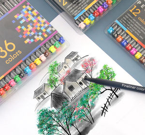 12/24/36/48 pièces ensemble de stylos de couleur Fine Liner 0.4mm pour <span class=keywords><strong>calligraphie</strong></span> <span class=keywords><strong>Graffiti</strong></span> Art marqueur crayon dessin - Product Image 3