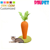 Griffoir pour chat en sisal écologique, personnalisé et mignon en forme de carotte, jouet durable pour chat d'intérieur et protection des meubles