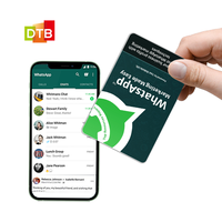 Carte de visite NFC personnalisée pour WhatsApp, carte intelligente à scanner avec QR code, communication sociale, avis WhatsApp, carte RFID