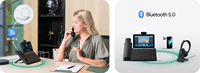 Nouveau téléphone professionnel SIP-T88V Pro Android avec écran tactile 7 pouces, 16 lignes SIP, audio HD, WiFi 6, PoE pour les cadres de bureau