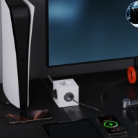 Multiprise intelligente multifonction standard européenne avec prise EU 16A, prise USB, 3 prises AC, charge rapide PD25W, rallonge