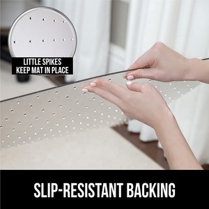 Tapete Transparente Resistente para Silla de Escritorio de PET, Sin Bultos, Deslizamiento Fácil para Sillas con Ruedas, Diseño Moderno con Tachuelas para Oficina o Hogar - Product Image 3