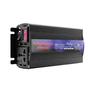 Hot Sale LED Digital Display 12V 24V 48V DC to AC 220V 1000W 2000W 3000W 4000W 5000W Pure Sine Wave Car Solar Power Inverter