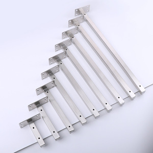 JINNATE Single Line Bracket Stainless Steel <b>Wall</b> Mount <b>Shelf</b> Support For Shelving Unit - Product Image 2