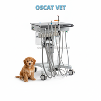 Unité dentaire vétérinaire portable OSCAT, équipement vétérinaire avec pièce à main LED pour les soins bucco-dentaires des animaux de compagnie (chiens, chats), outil de clinique.