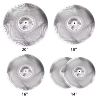 Indoor Practice Mute Cymbals Low Volume Cymbal Set 14 Hi-hat+16 Crash+18 Crash+20 Ride