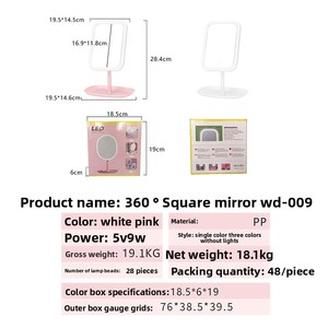 <span class=keywords><strong>Miroir</strong></span> de <span class=keywords><strong>maquillage</strong></span> de bureau à LED Petit <span class=keywords><strong>miroir</strong></span> de courtoisie portable de style Ins <span class=keywords><strong>avec</strong></span> lumière d'appoint <span class=keywords><strong>pour</strong></span> dortoir de célébrités Internet <span class=keywords><strong>pour</strong></span> femmes - Product Image 3
