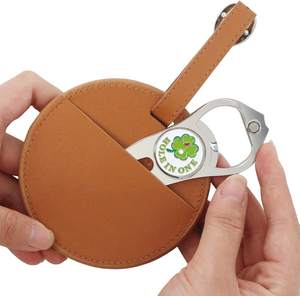 <span class=keywords><strong>Support</strong></span> de tees de <span class=keywords><strong>golf</strong></span> en cuir avec logo personnalisé avec <span class=keywords><strong>5</strong></span> tees de <span class=keywords><strong>golf</strong></span> ronds en bois durables - Product Image 4