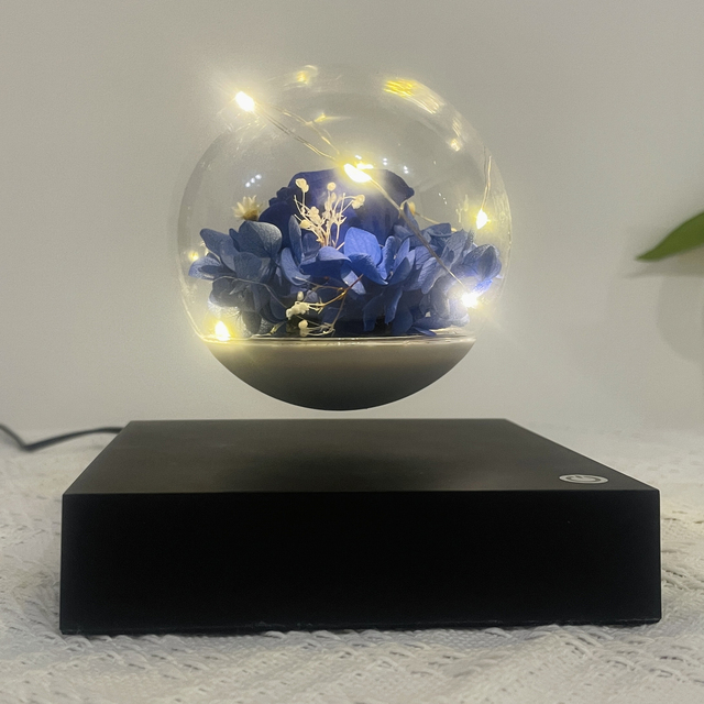 Magnetic Levitating Flower Lamp LED Floating Rose Light Electric Eye Caring Simple E26 Touch Control Modern Design Birthday