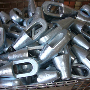 Hoge Kwaliteit Gesmede Stalen Sokjes G417 Gesloten Spelter Socket 3 "Voor Staaldraad - Product Image 1
