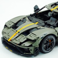 Guly 10651 2026 1:8, Material ABS, MOC, Superdeportivo, Coche de Carreras RC, Modelo de Bloques de Construcción, Juguete DIY para Niños y Adultos, Regalo, Juego de Bloques de Construcción