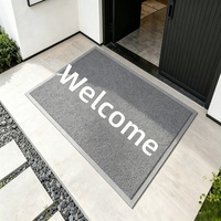 Tapis de bienvenue à boucles en PVC 60x90cm pour usage domestique, lavable et anti-salissures