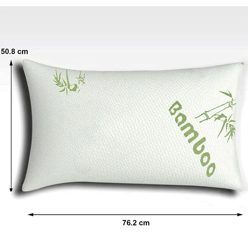 Anti Dust Mite Bamboo Removeable Cover Standard Size Bed Pillow shredded Memory Foam Pillow