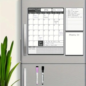 Lịch Trình Tủ Lạnh Nam Châm Sticker Khô Xóa Từ Lịch Có Thể Tháo Rời Hàng Tuần Kế Hoạch Hàng Tháng Hàng Ngày Lưu Ý - Product Image 5