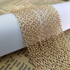 Gold 16K <b>Cross</b> O Ring <b>Chain</b> 0.6mm For DIY Headband Bridal Accessories Jewelry Making Supplies - Product Image 3