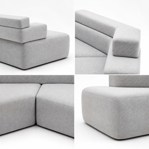 Sofá Seccional de 4 Plazas JM Luxury Fabric, 3000x1360x700mm |   Uso en Sala de Estar |   Gama Alta |   Personalizable por OEM - Product Image 3
