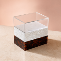 Boîte de Mahjong transparente en acrylique effet écaille de tortue, personnalisée par Ava Factory, pour jeu de tuiles de 36 mm, idéale pour les soirées de jeu en famille