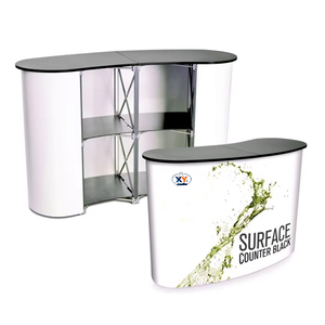 Aluminum pop up <strong>Table</strong> <strong>Display</strong> Counter Portable Tasting Stand Foldable Reception Desk Promotion <strong>Tables</strong> for Event Exhibitions - Product Image 1