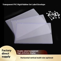 Approvisionnement direct usine : Pochette A6 en caoutchouc rigide pour affiches, enveloppe en PVC pour supermarché avec présentoirs transparents modernes