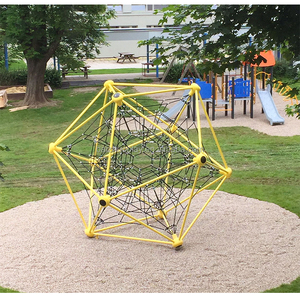 Filet pyramidal extérieur commercial personnalisé enfants escalade maille <span class=keywords><strong>obstacle</strong></span> métal <span class=keywords><strong>Cube</strong></span> parcours d'aventure équipement de terrain de jeu pour enfants - Product Image 3