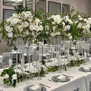 Janji bola bunga mawar sutra, hiasan meja pesta bola bunga buatan dekorasi pernikahan - Product Image 2