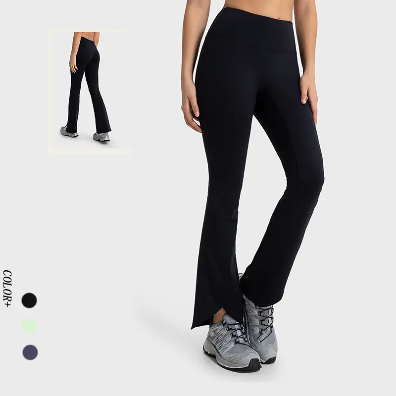 New Design High Waist Flare Leggings Breathable Screw Pant Fitness Gym Leggings for Women Yoga Pants